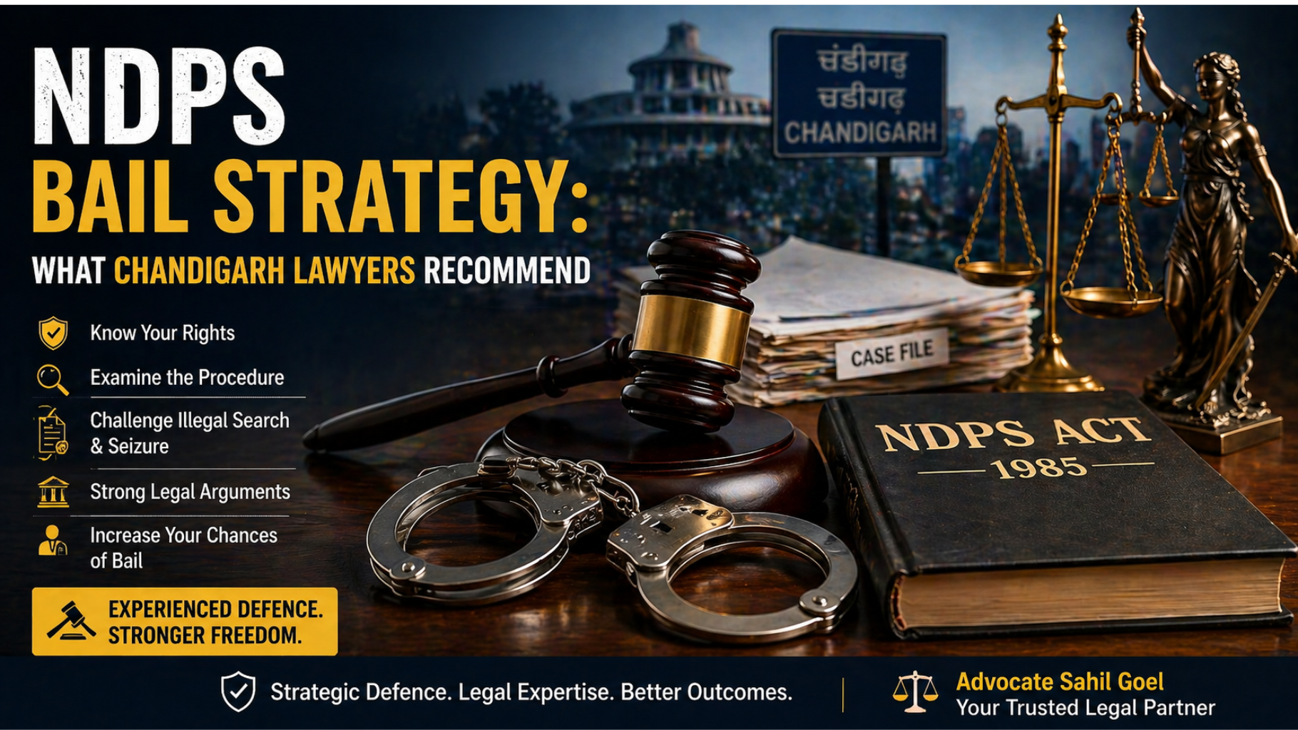  NDPS Bail Strategy: What NDPS Lawyers In Chandigarh Recommend for a Strong Defense