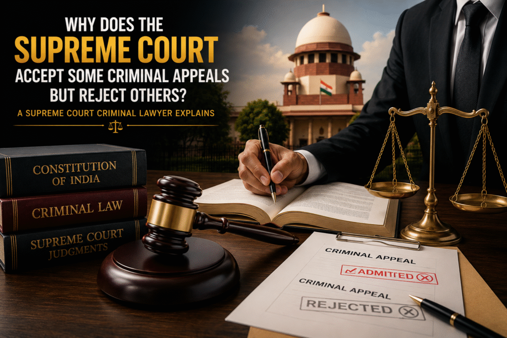Supreme Court Criminal Lawyer explaining how the Supreme Court evaluates criminal appeals based on legal grounds and procedural compliance.