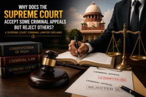 Supreme Court Criminal Lawyer explaining how the Supreme Court evaluates criminal appeals based on legal grounds and procedural compliance.