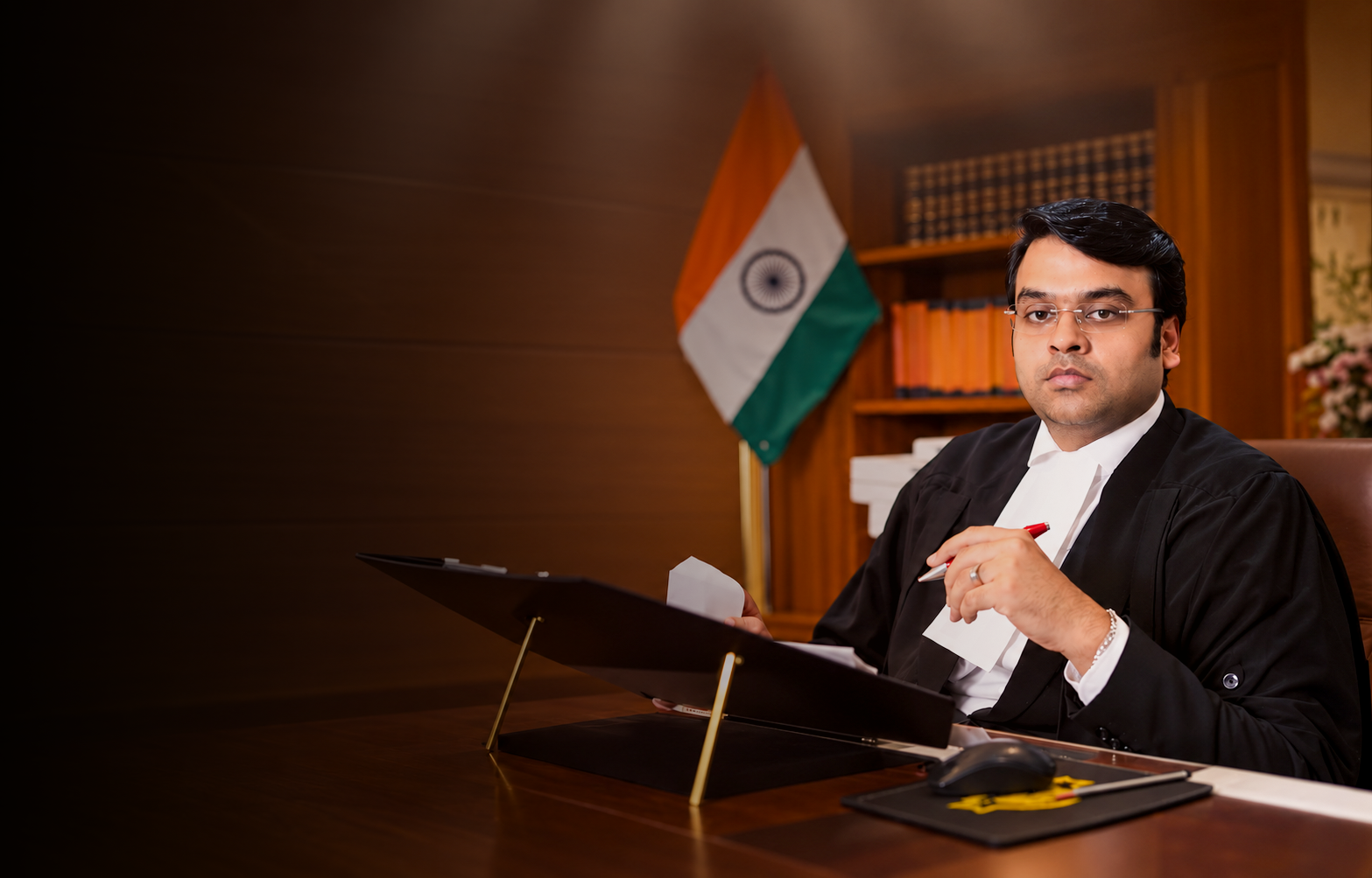 Indian-Lawyer-Reviewing-Documents-in-Office